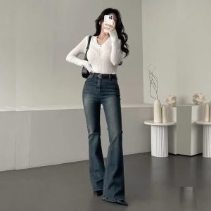 Highwaist Cutbray Jeans Retro