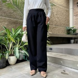 YUSA - Celana Kulot Knit Wanita Highwaist Jennie Pants Premium Strechy